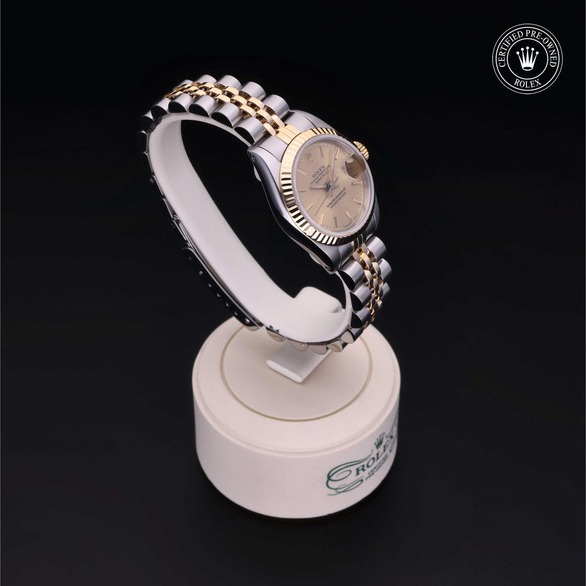 Rolex Certified Pre-Owned Lady-Datejust 26 69173 in Oystersteel and yellow gold with champagne dial, image 36 of 41