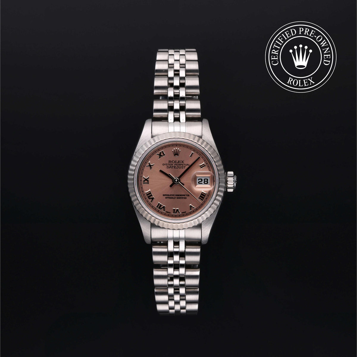 Rolex Certified Pre-Owned Lady-Datejust 26 69174 in Oystersteel with pink dial, image 1 of 41