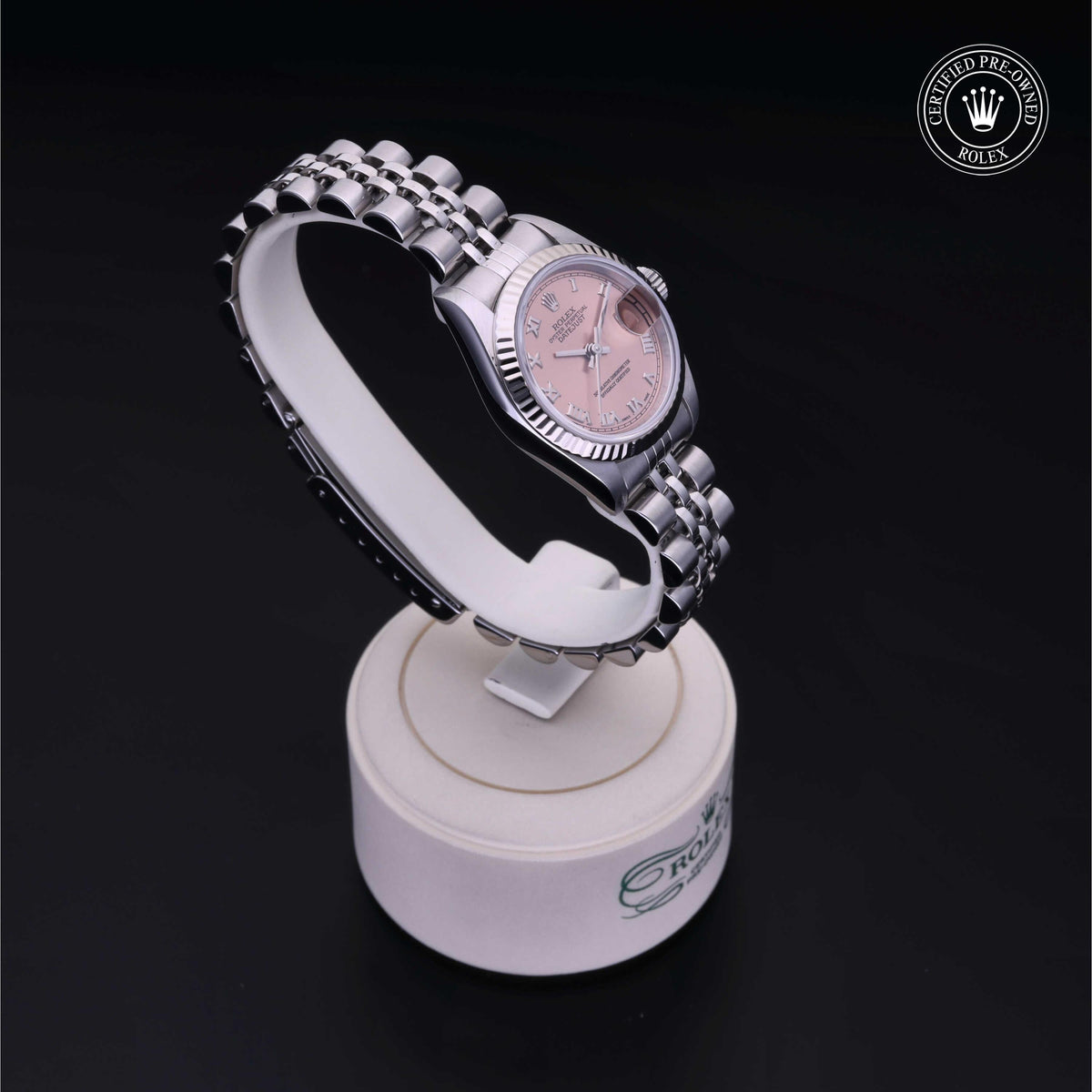 Rolex Certified Pre-Owned Lady-Datejust 26 69174 in Oystersteel with pink dial, image 36 of 41