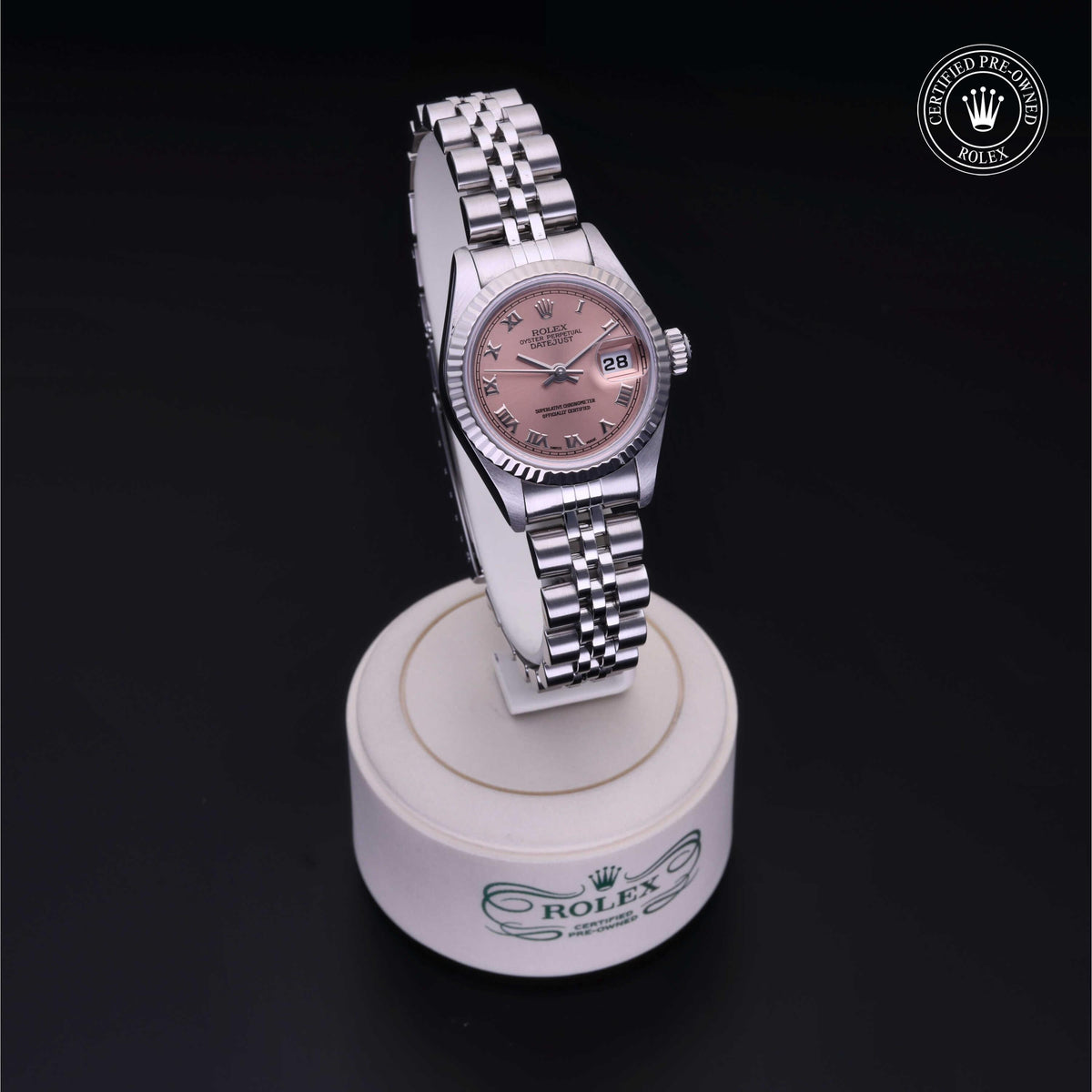 Rolex Certified Pre-Owned Lady-Datejust 26 69174 in Oystersteel with pink dial, image 40 of 41