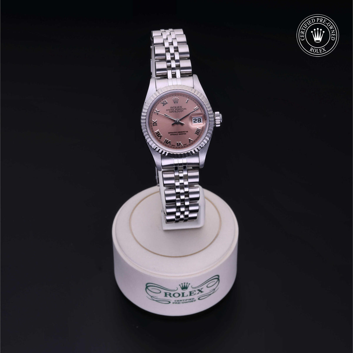 Rolex Certified Pre-Owned Lady-Datejust 26 69174 in Oystersteel with pink dial, image 41 of 41