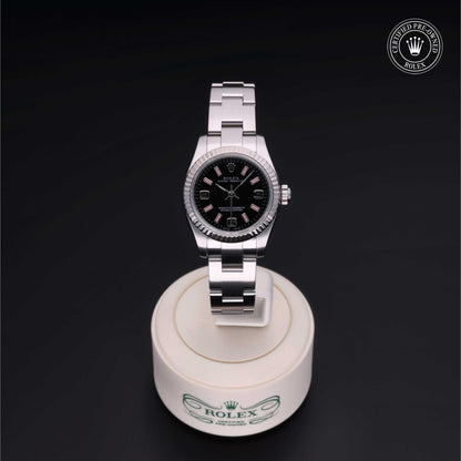 Rolex Certified Pre-Owned Oyster Perpetual 26 M176234 in Oystersteel with black dial, image 2 of 41