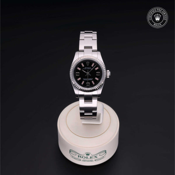 Rolex Certified Pre-Owned Oyster Perpetual 26 M176234 in Oystersteel with black dial, image 6 of 41