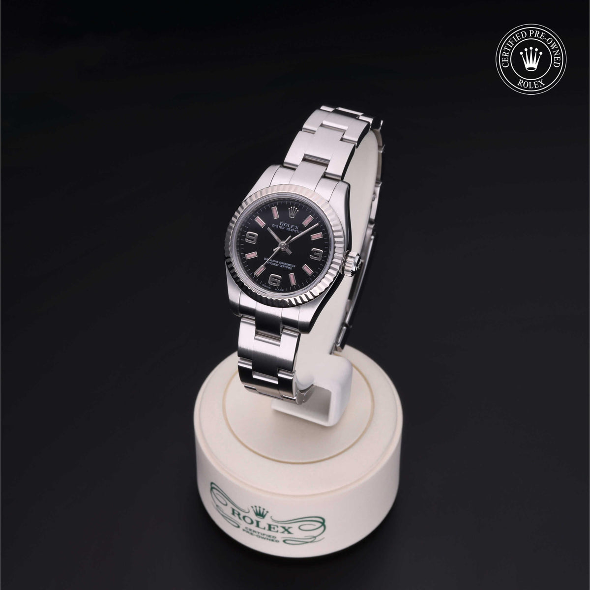Rolex Certified Pre-Owned Oyster Perpetual 26 M176234 in Oystersteel with black dial, image 8 of 41