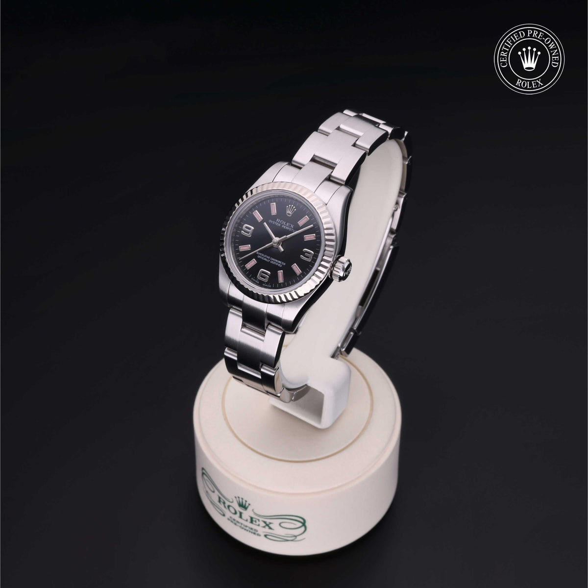Rolex Certified Pre-Owned Oyster Perpetual 26 M176234 in Oystersteel with black dial, image 3 of 41