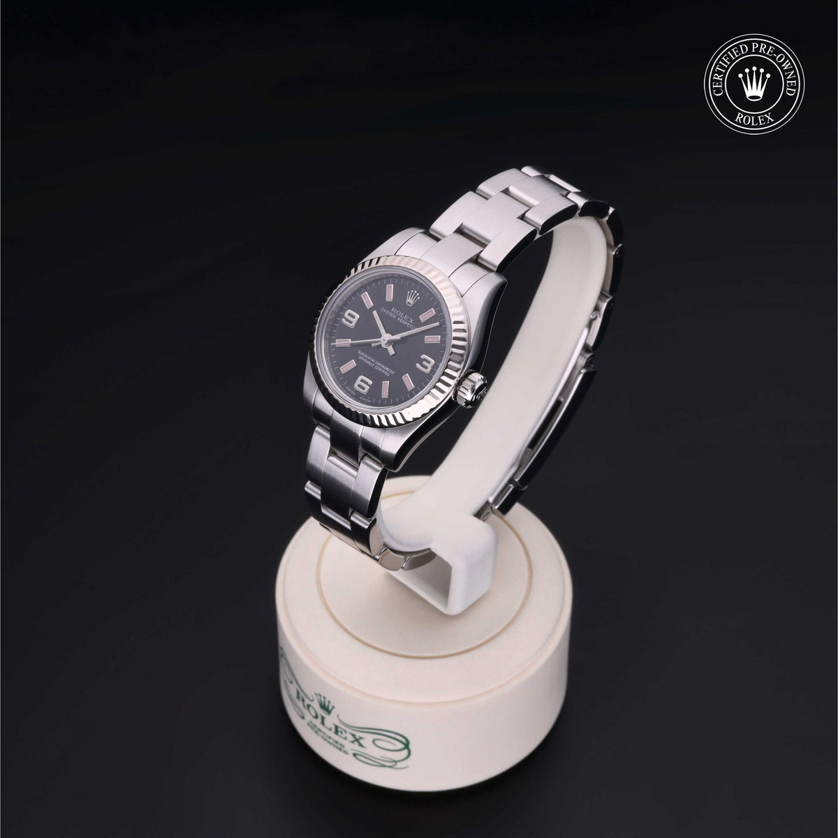 Rolex Certified Pre-Owned Oyster Perpetual 26 M176234 in Oystersteel with black dial, image 10 of 41