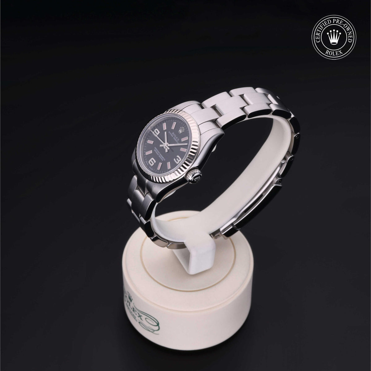 Rolex Certified Pre-Owned Oyster Perpetual 26 M176234 in Oystersteel with black dial, image 12 of 41