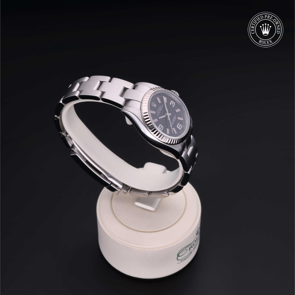 Rolex Certified Pre-Owned Oyster Perpetual 26 M176234 in Oystersteel with black dial, image 35 of 41