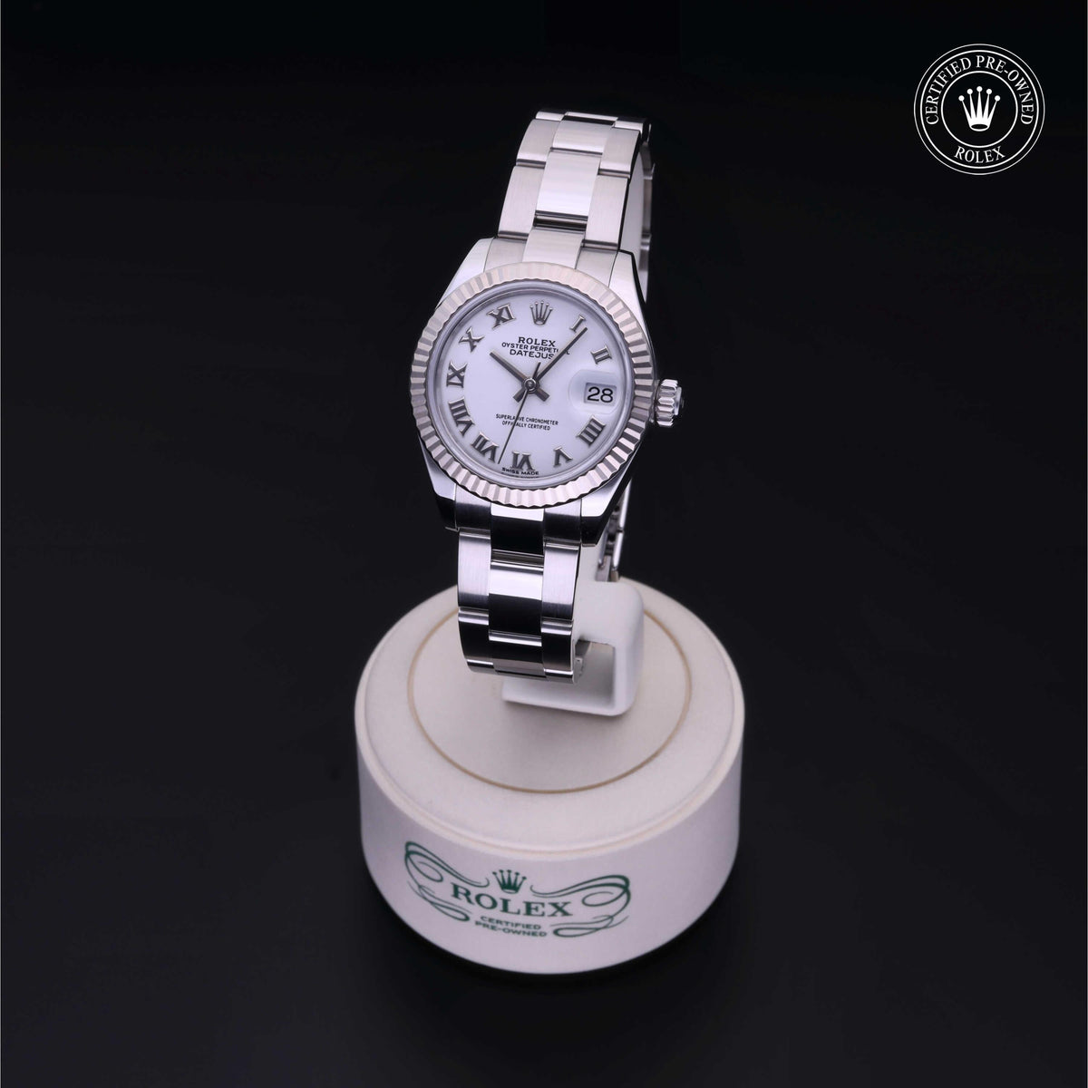 Rolex Certified Pre-Owned Lady-Datejust 28 M279174 in Oystersteel with white dial, image 7 of 41