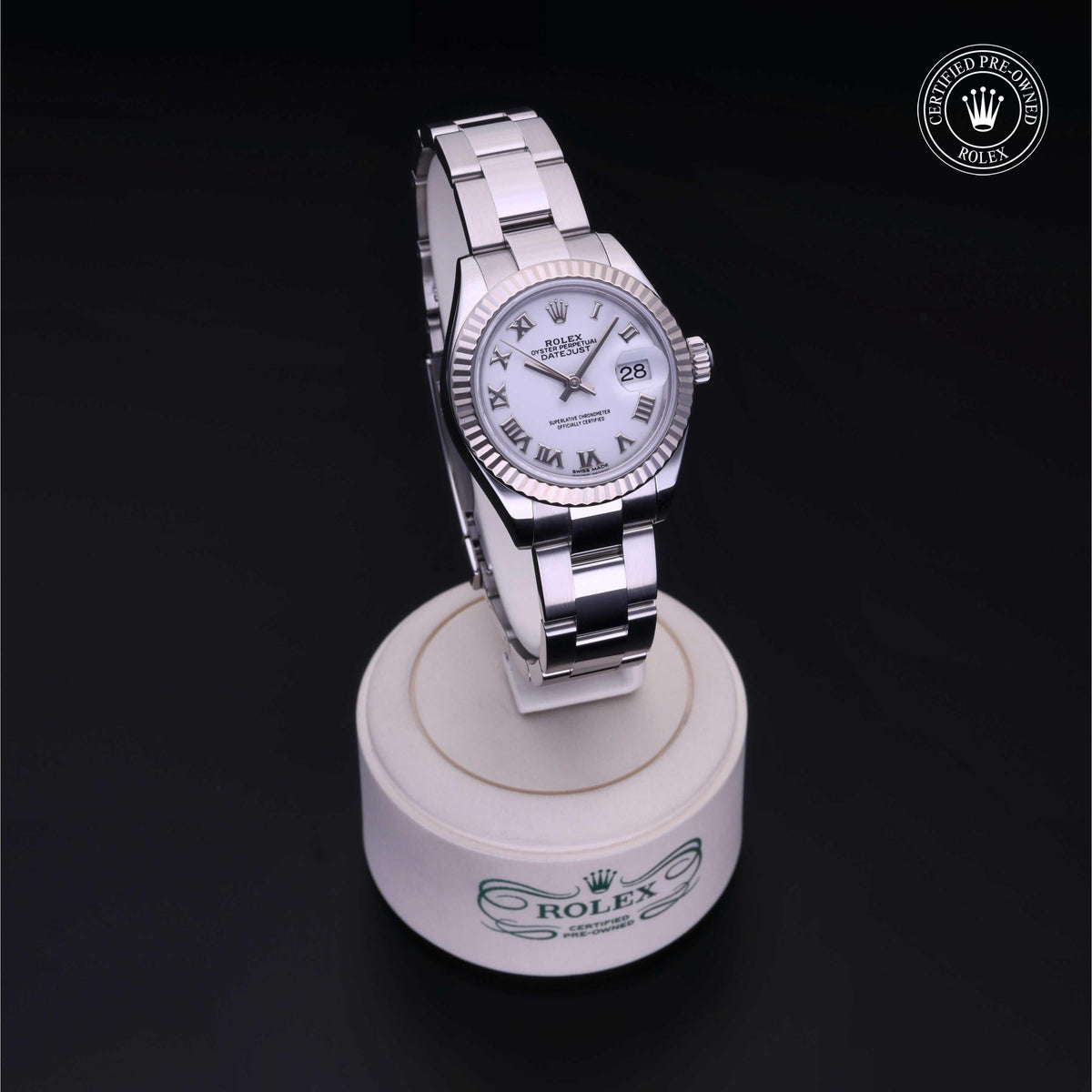 Rolex Certified Pre-Owned Lady-Datejust 28 M279174 in Oystersteel with white dial, image 40 of 41