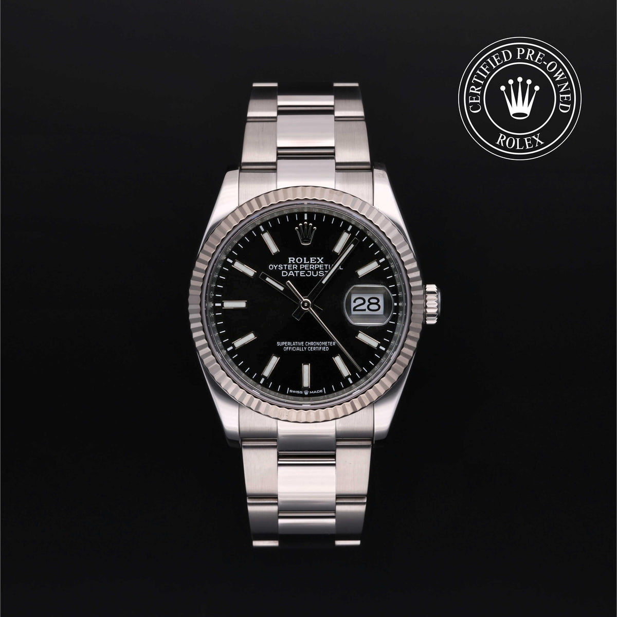 Rolex Certified Pre-Owned Datejust 36 M126234 in Oystersteel with black dial, image 1 of 41