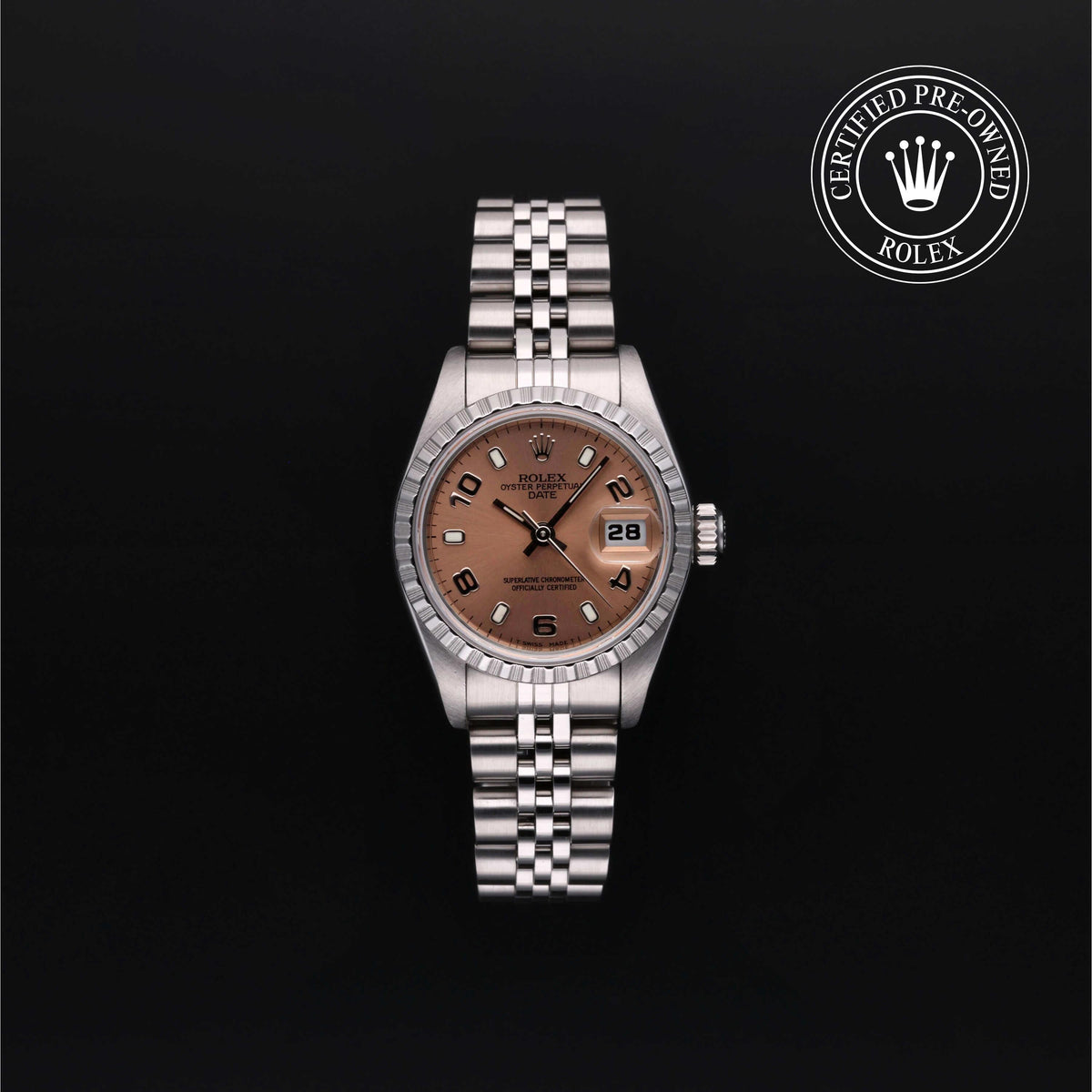 Rolex Certified Pre-Owned Lady-Datejust 26 69240 in Oystersteel with pink dial, image 1 of 41