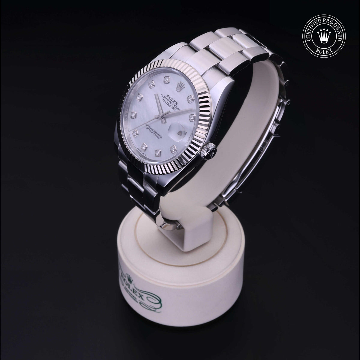 Rolex Certified Pre-Owned Datejust 41 M126334 in Oystersteel with white mother-of-pearl dial, image 11 of 41