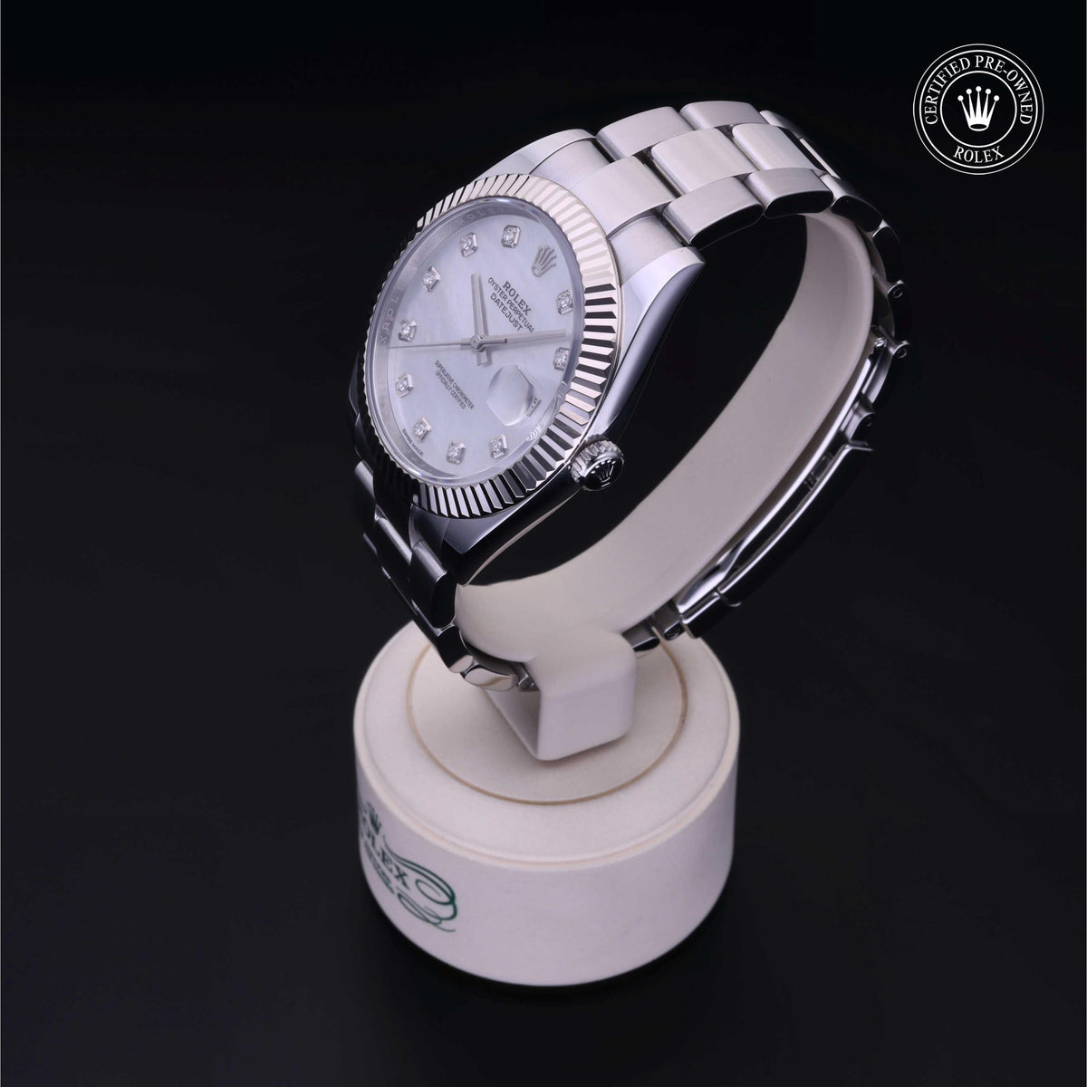 Rolex Certified Pre-Owned Datejust 41 M126334 in Oystersteel with white mother-of-pearl dial, image 12 of 41