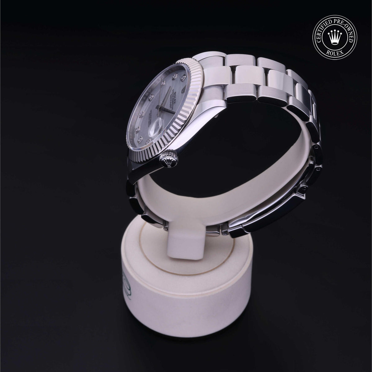 Rolex Certified Pre-Owned Datejust 41 M126334 in Oystersteel with white mother-of-pearl dial, image 15 of 41