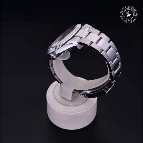 Rolex Certified Pre-Owned Datejust 41 M126334 in Oystersteel with white mother-of-pearl dial, image 4 of 41