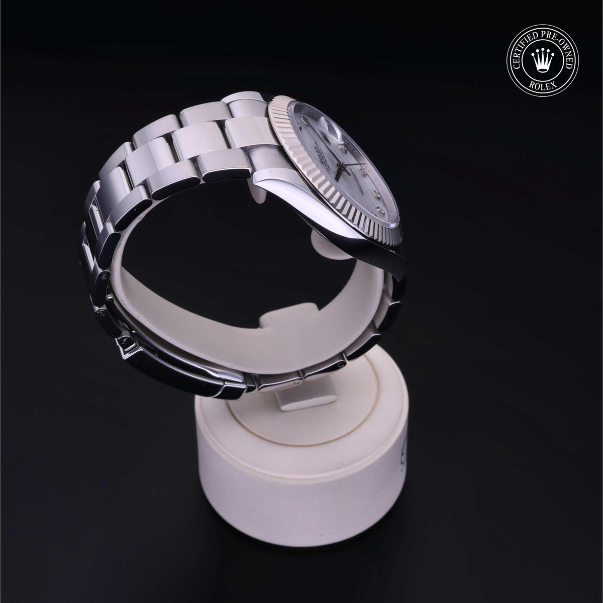 Rolex Certified Pre-Owned Datejust 41 M126334 in Oystersteel with white mother-of-pearl dial, image 31 of 41