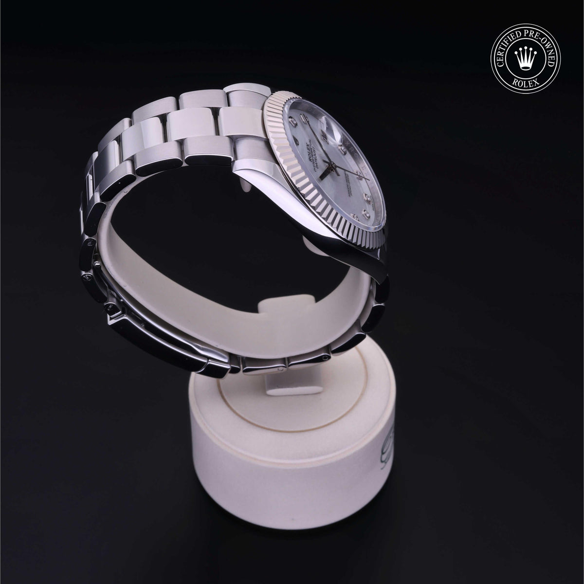 Rolex Certified Pre-Owned Datejust 41 M126334 in Oystersteel with white mother-of-pearl dial, image 32 of 41