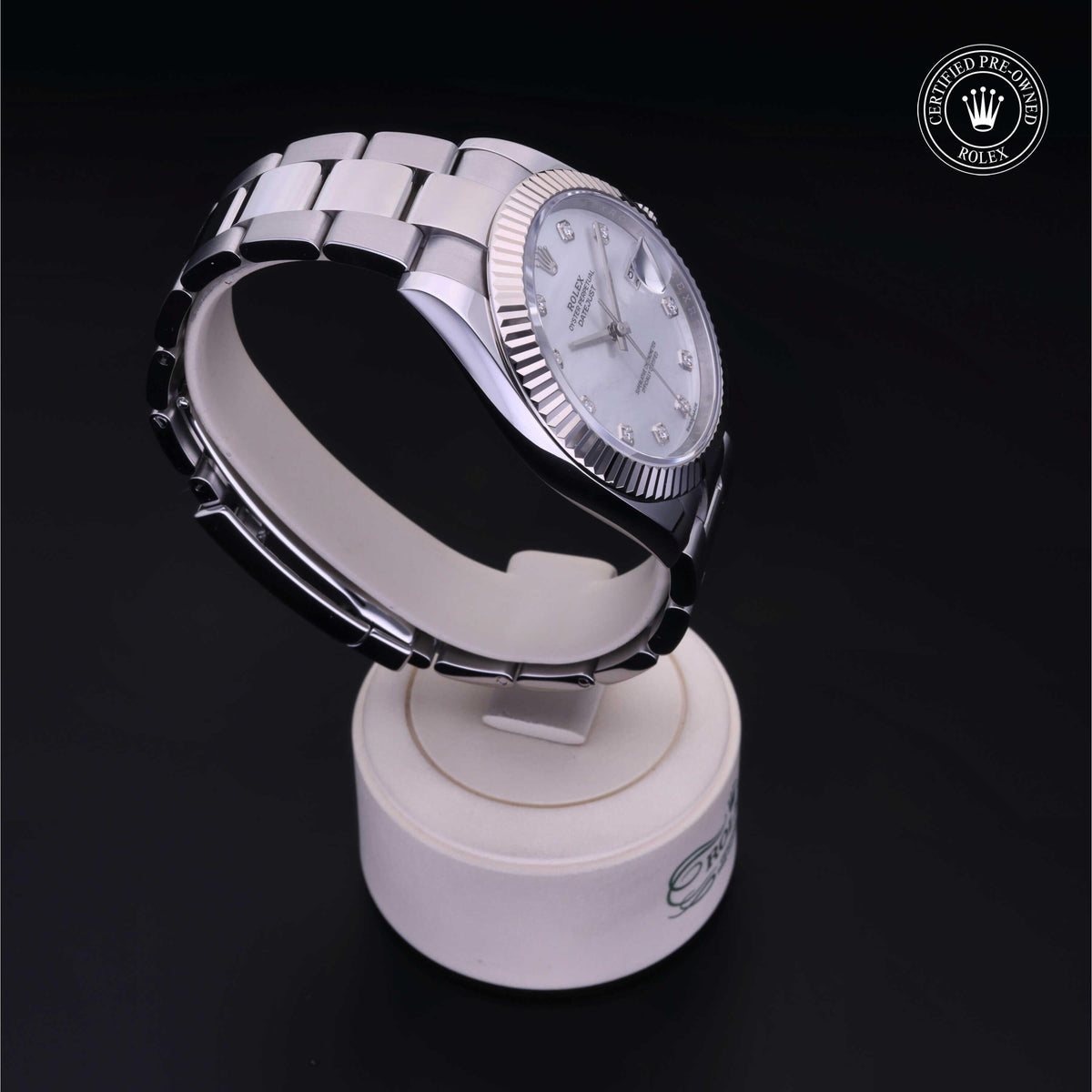 Rolex Certified Pre-Owned Datejust 41 M126334 in Oystersteel with white mother-of-pearl dial, image 34 of 41