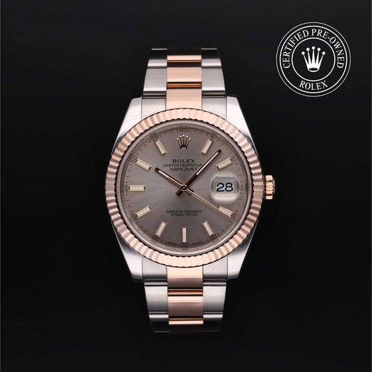 Rolex Certified Pre-Owned Datejust 41 M126331 in Oystersteel and Everose gold with sundust dial, image 1 of 41