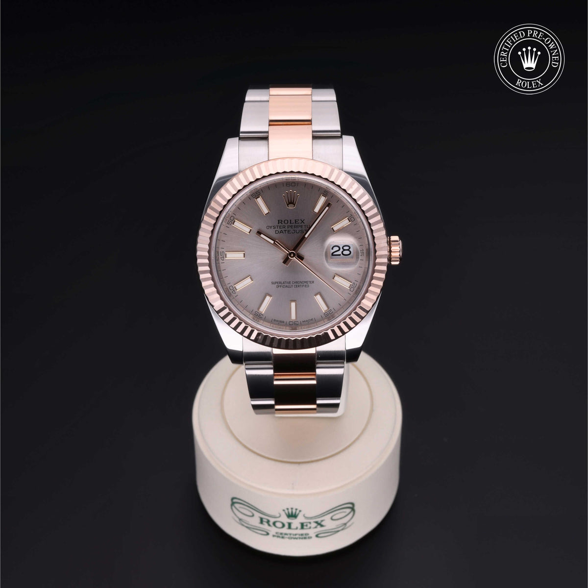 Rolex Certified Pre-Owned Datejust 41 M126331 in Oystersteel and Everose gold with sundust dial, image 6 of 41