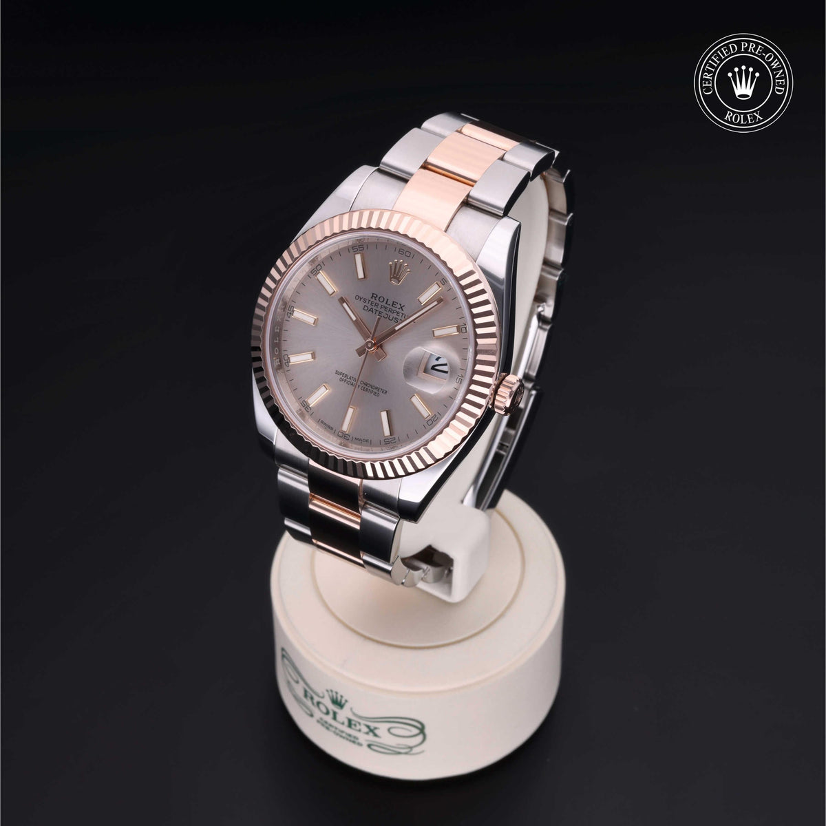 Rolex Certified Pre-Owned Datejust 41 M126331 in Oystersteel and Everose gold with sundust dial, image 9 of 41