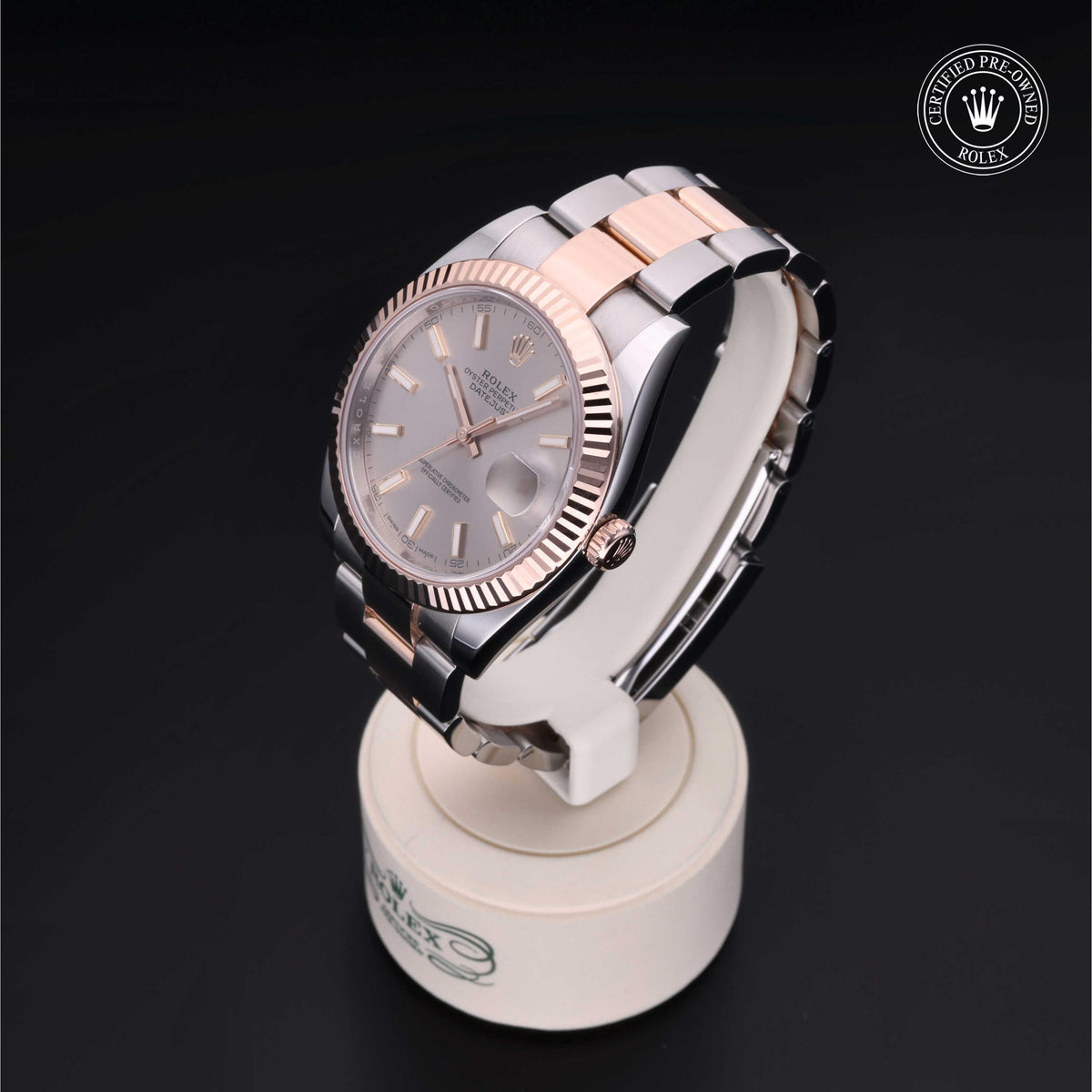 Rolex Certified Pre-Owned Datejust 41 M126331 in Oystersteel and Everose gold with sundust dial, image 11 of 41