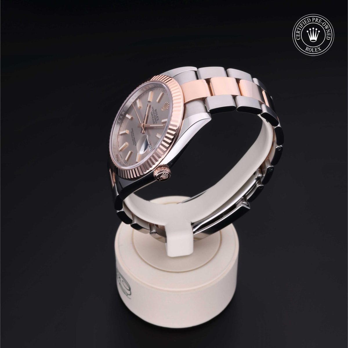 Rolex Certified Pre-Owned Datejust 41 M126331 in Oystersteel and Everose gold with sundust dial, image 14 of 41