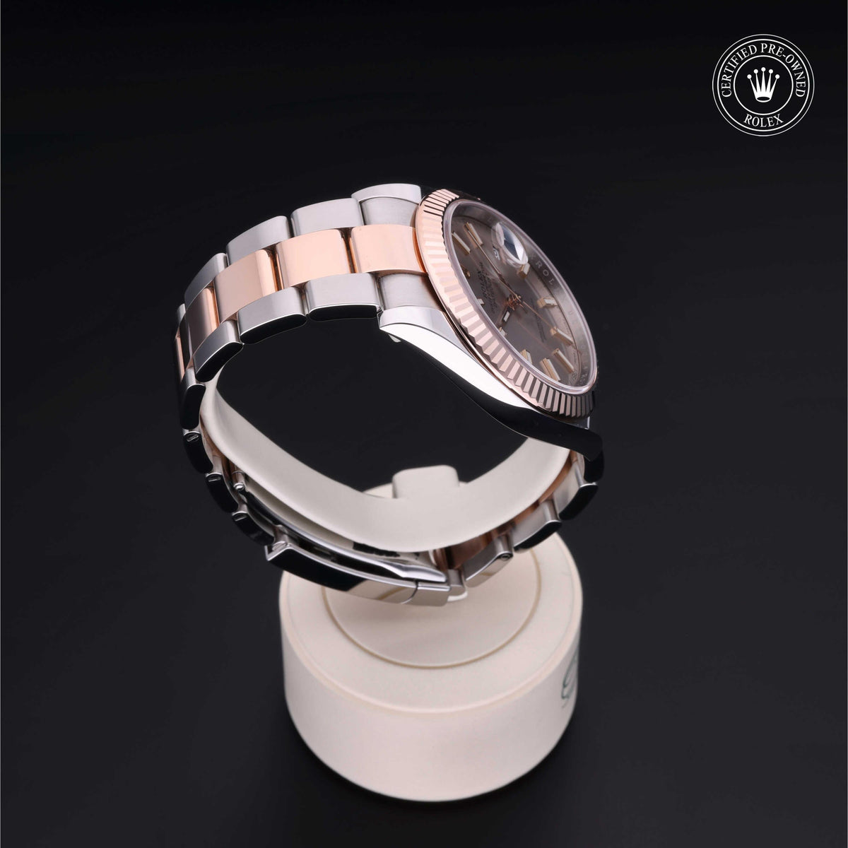 Rolex Certified Pre-Owned Datejust 41 M126331 in Oystersteel and Everose gold with sundust dial, image 32 of 41