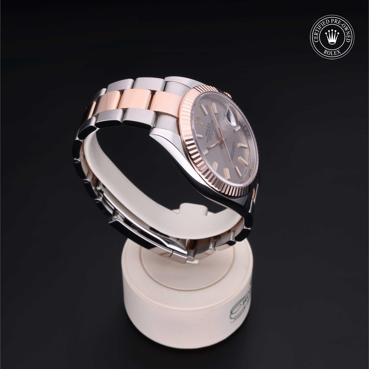 Rolex Certified Pre-Owned Datejust 41 M126331 in Oystersteel and Everose gold with sundust dial, image 34 of 41