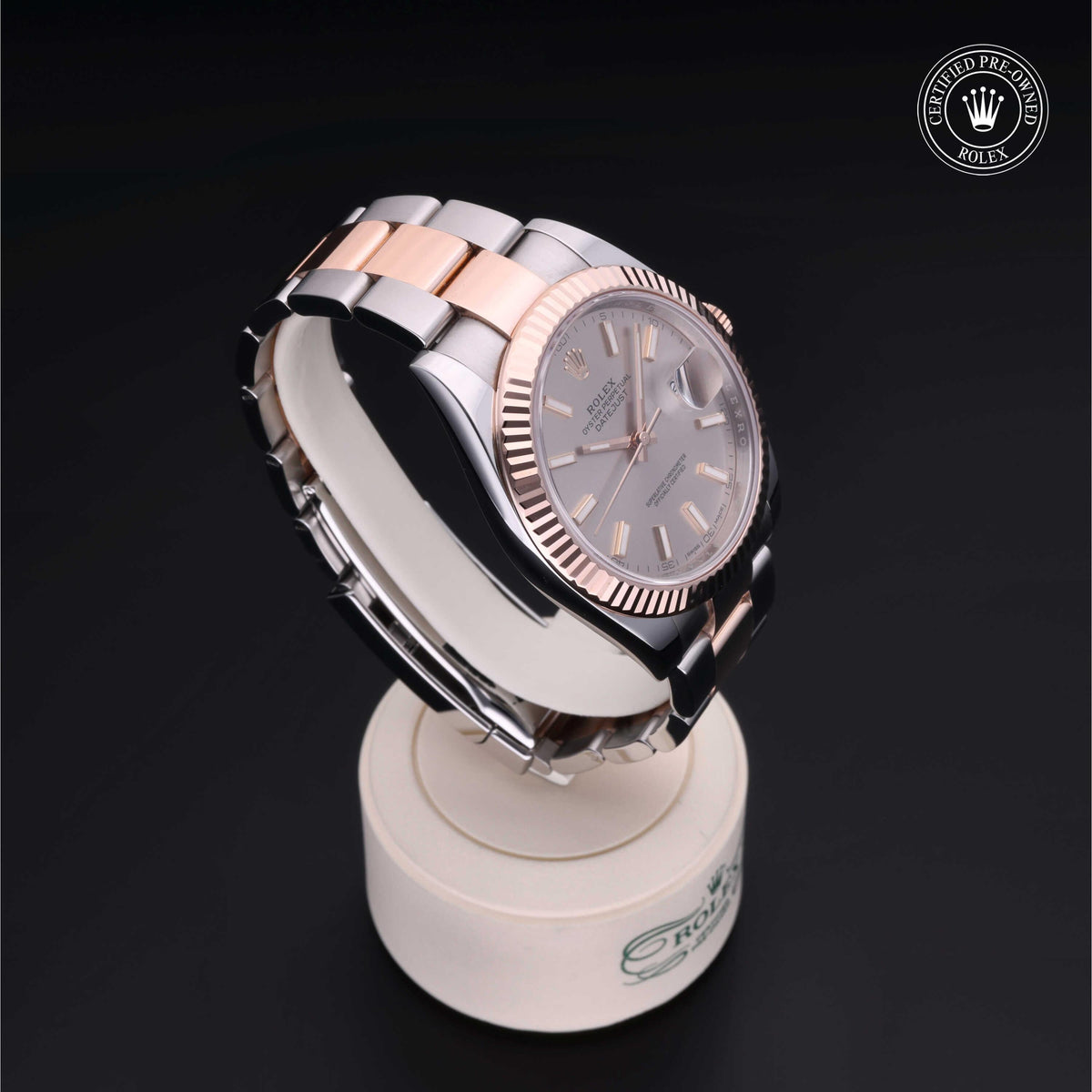 Rolex Certified Pre-Owned Datejust 41 M126331 in Oystersteel and Everose gold with sundust dial, image 36 of 41