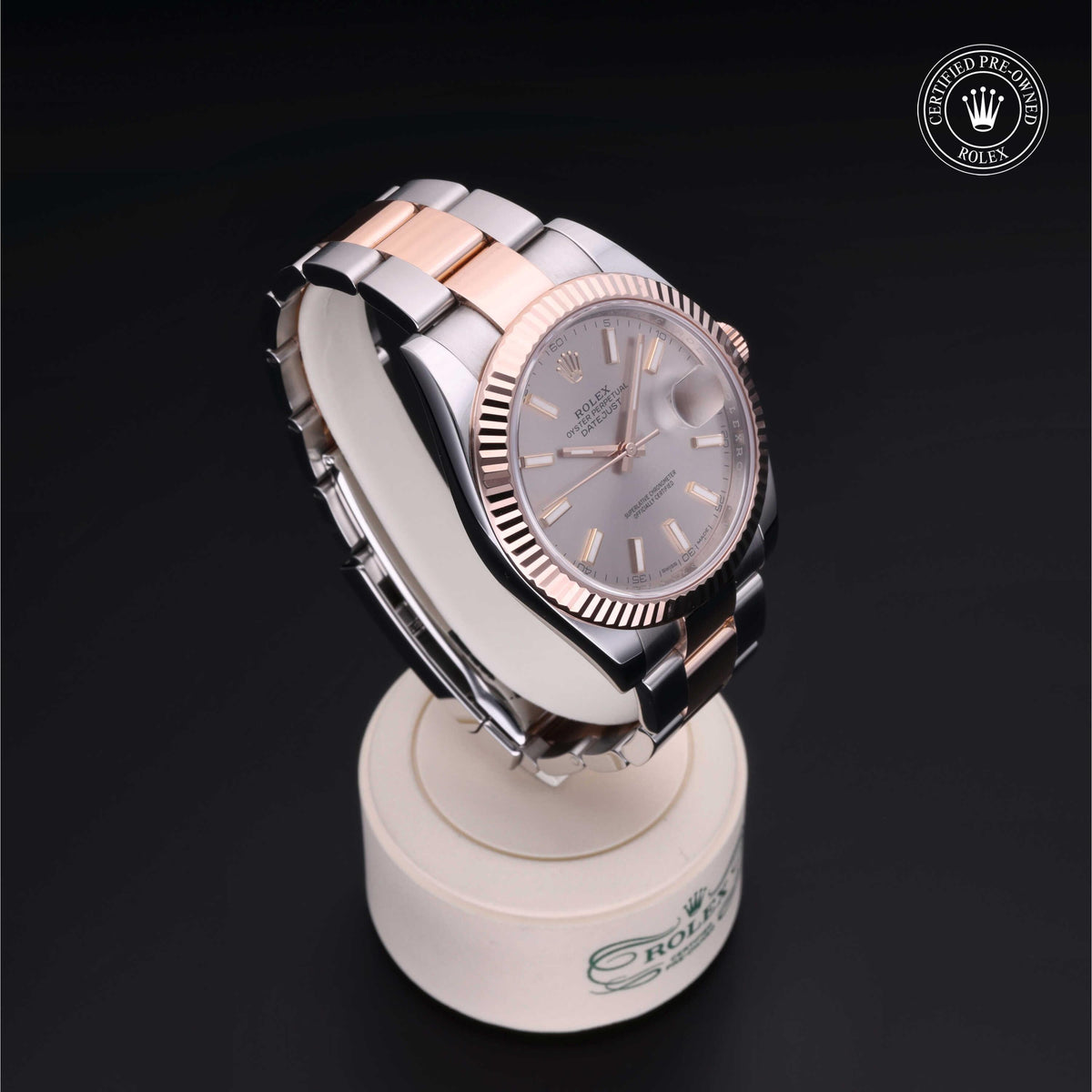 Rolex Certified Pre-Owned Datejust 41 M126331 in Oystersteel and Everose gold with sundust dial, image 37 of 41