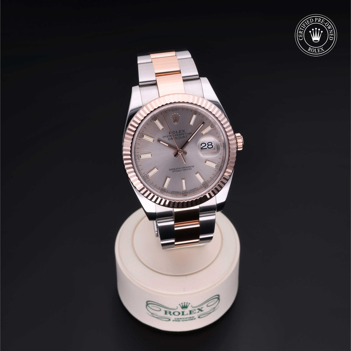 Rolex Certified Pre-Owned Datejust 41 M126331 in Oystersteel and Everose gold with sundust dial, image 41 of 41