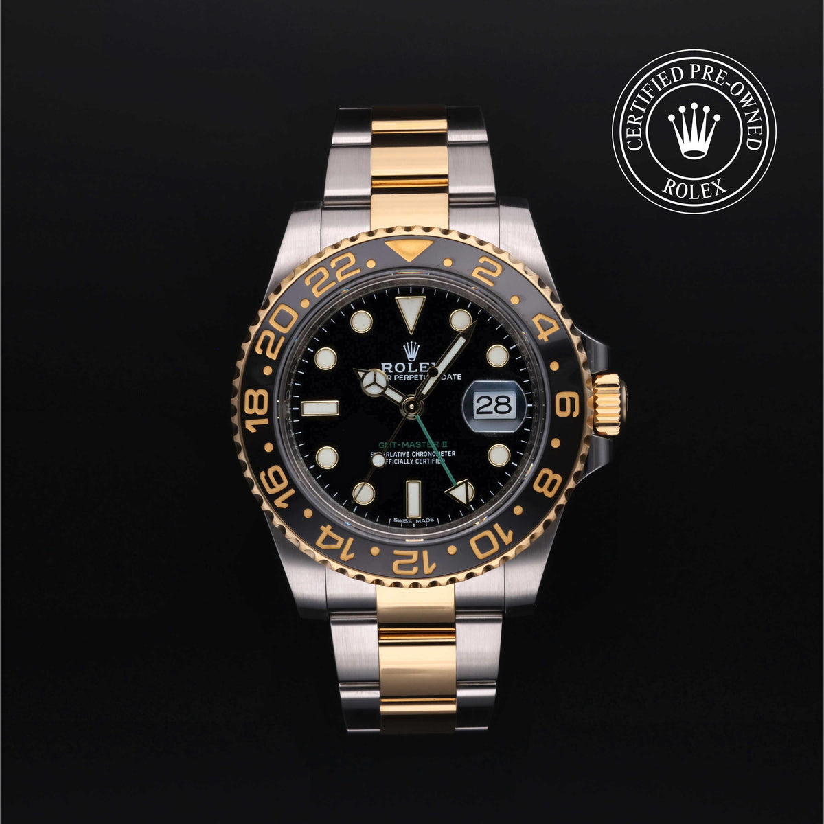 Rolex Certified Pre-Owned GMT-Master II M116713LN in Oystersteel and yellow gold with black dial, image 1 of 41