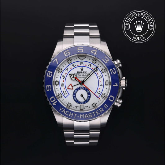Rolex Certified Pre-Owned Yacht-Master II 44 M116680 in Oystersteel with white dial, image 1 of 41