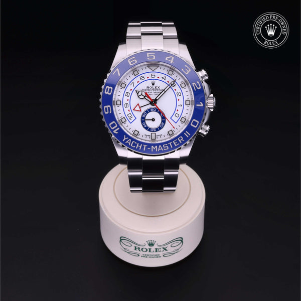 Rolex Certified Pre-Owned Yacht-Master II 44 M116680 in Oystersteel with white dial, image 2 of 41