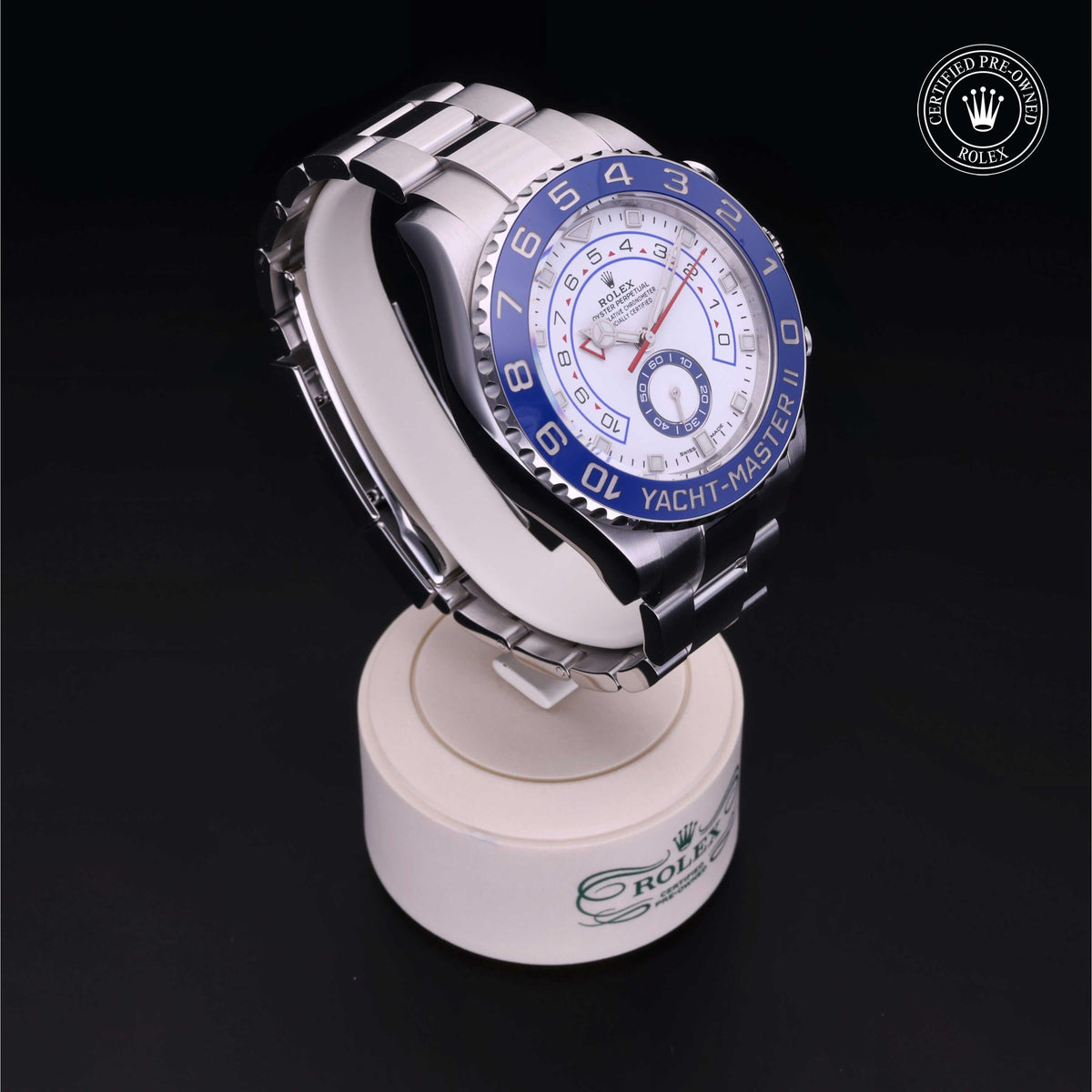 Rolex Certified Pre-Owned Yacht-Master II 44 M116680 in Oystersteel with white dial, image 37 of 41