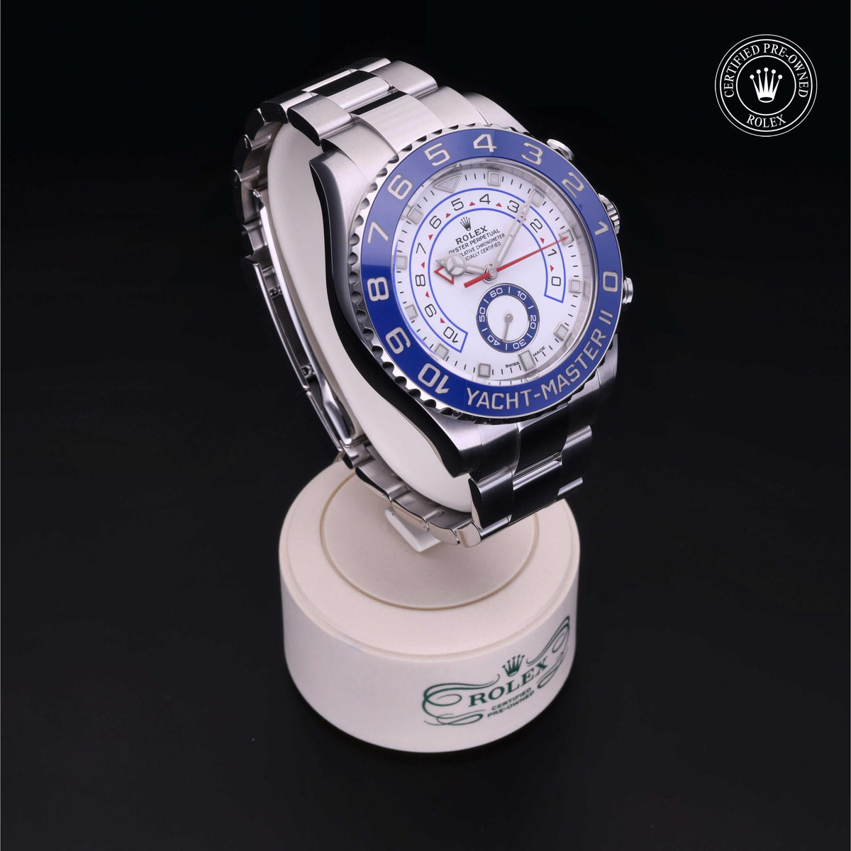 Rolex Certified Pre-Owned Yacht-Master II 44 M116680 in Oystersteel with white dial, image 38 of 41