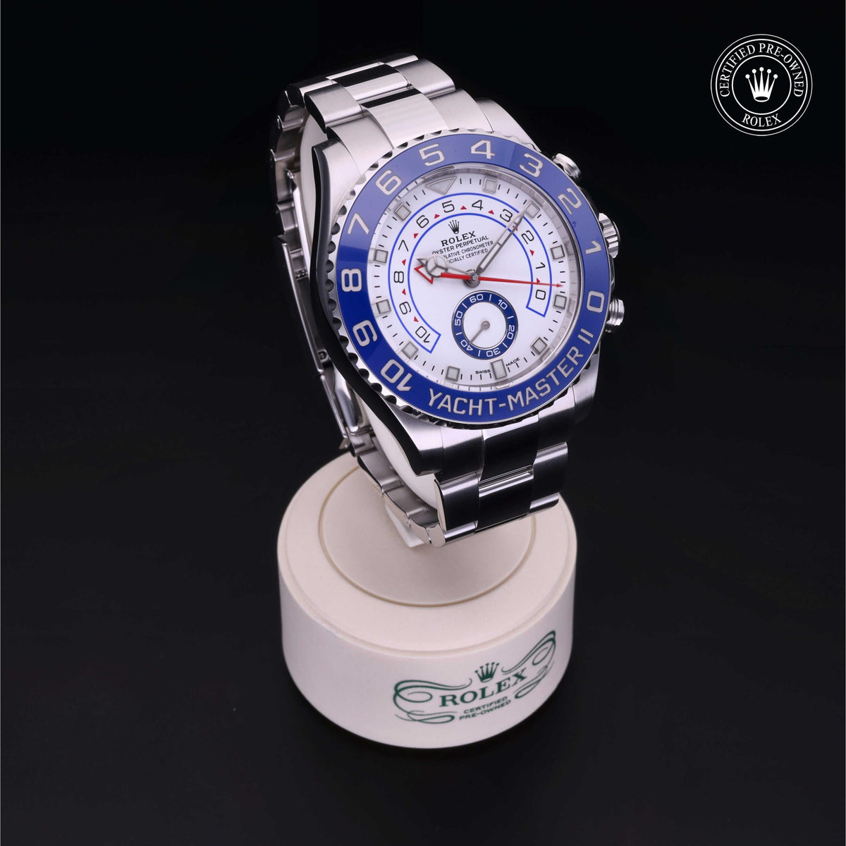 Rolex Certified Pre-Owned Yacht-Master II 44 M116680 in Oystersteel with white dial, image 39 of 41
