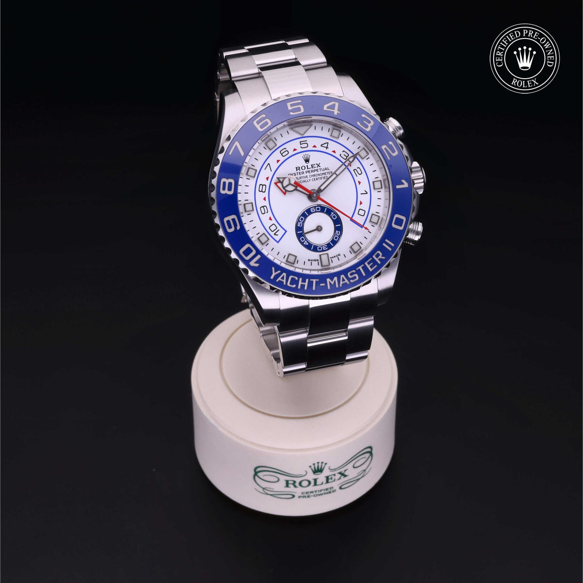 Rolex Certified Pre-Owned Yacht-Master II 44 M116680 in Oystersteel with white dial, image 40 of 41