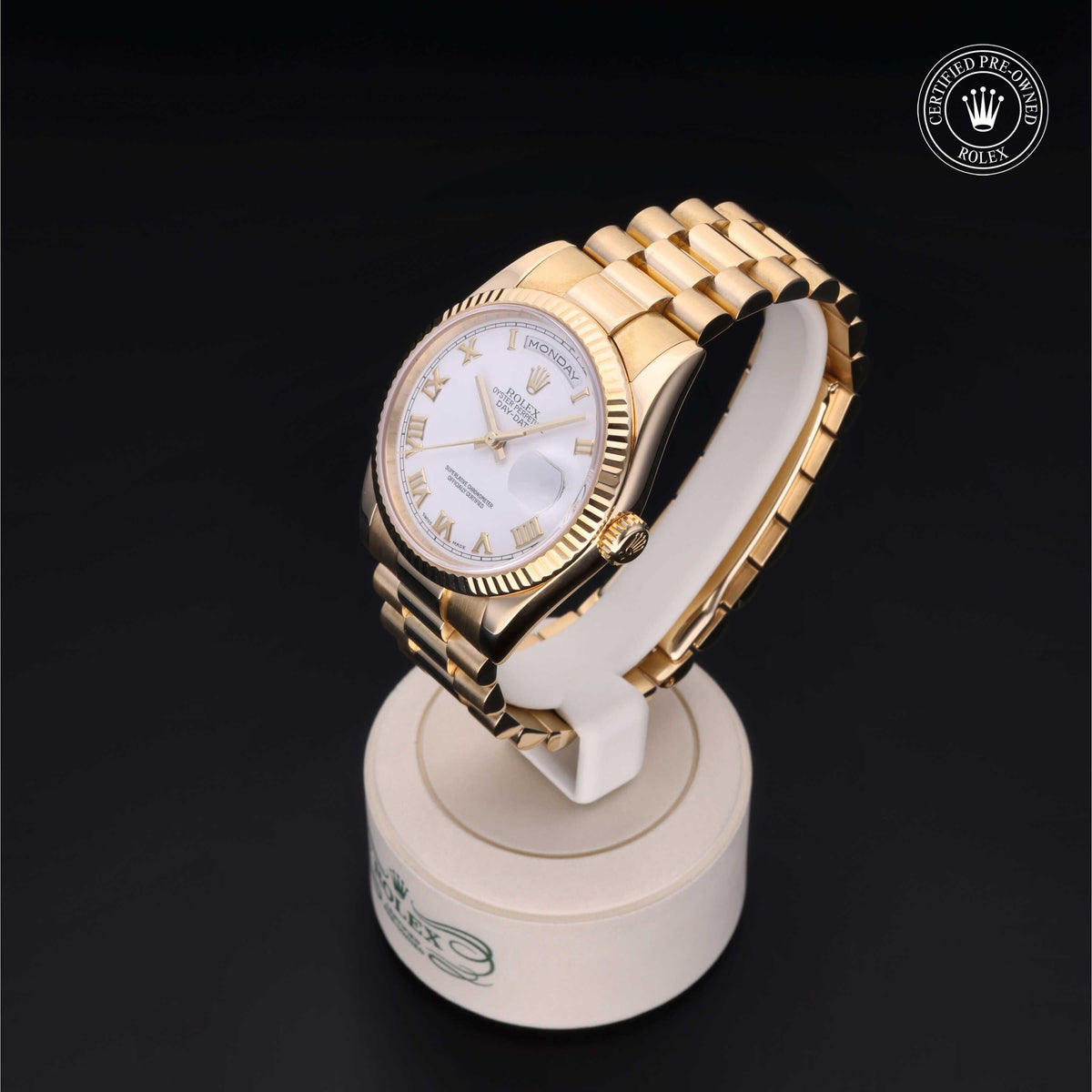Rolex Certified Pre-Owned Day-Date 36 M118238 in 18 ct yellow gold with white dial, image 11 of 41