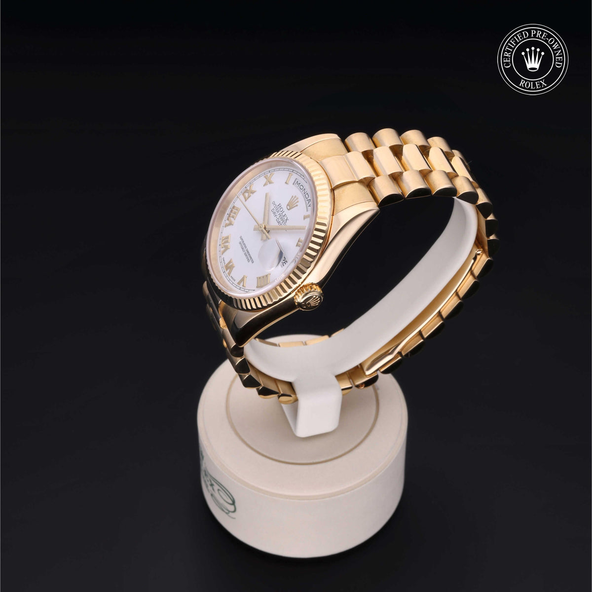 Rolex Certified Pre-Owned Day-Date 36 M118238 in 18 ct yellow gold with white dial, image 13 of 41