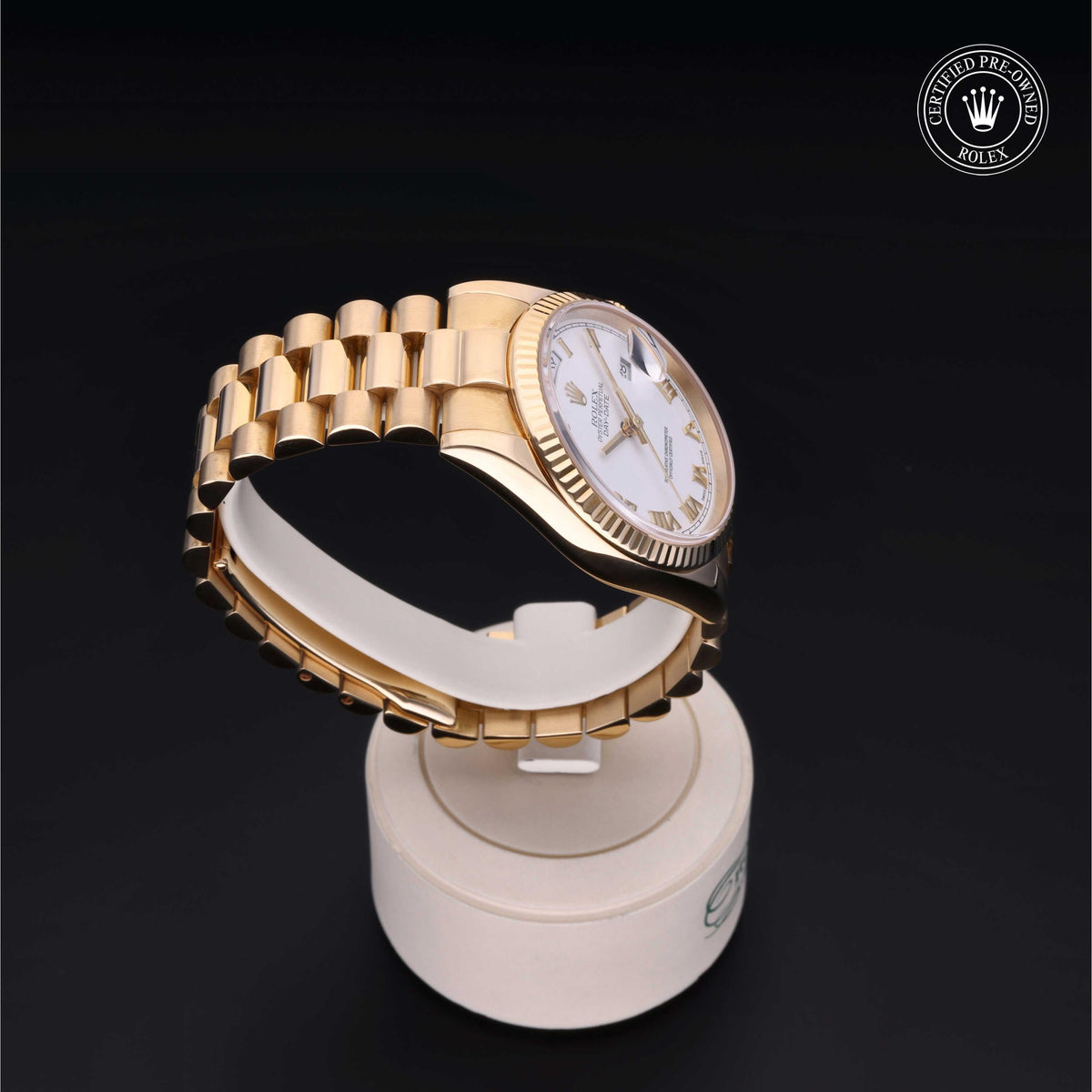 Rolex Certified Pre-Owned Day-Date 36 M118238 in 18 ct yellow gold with white dial, image 33 of 41