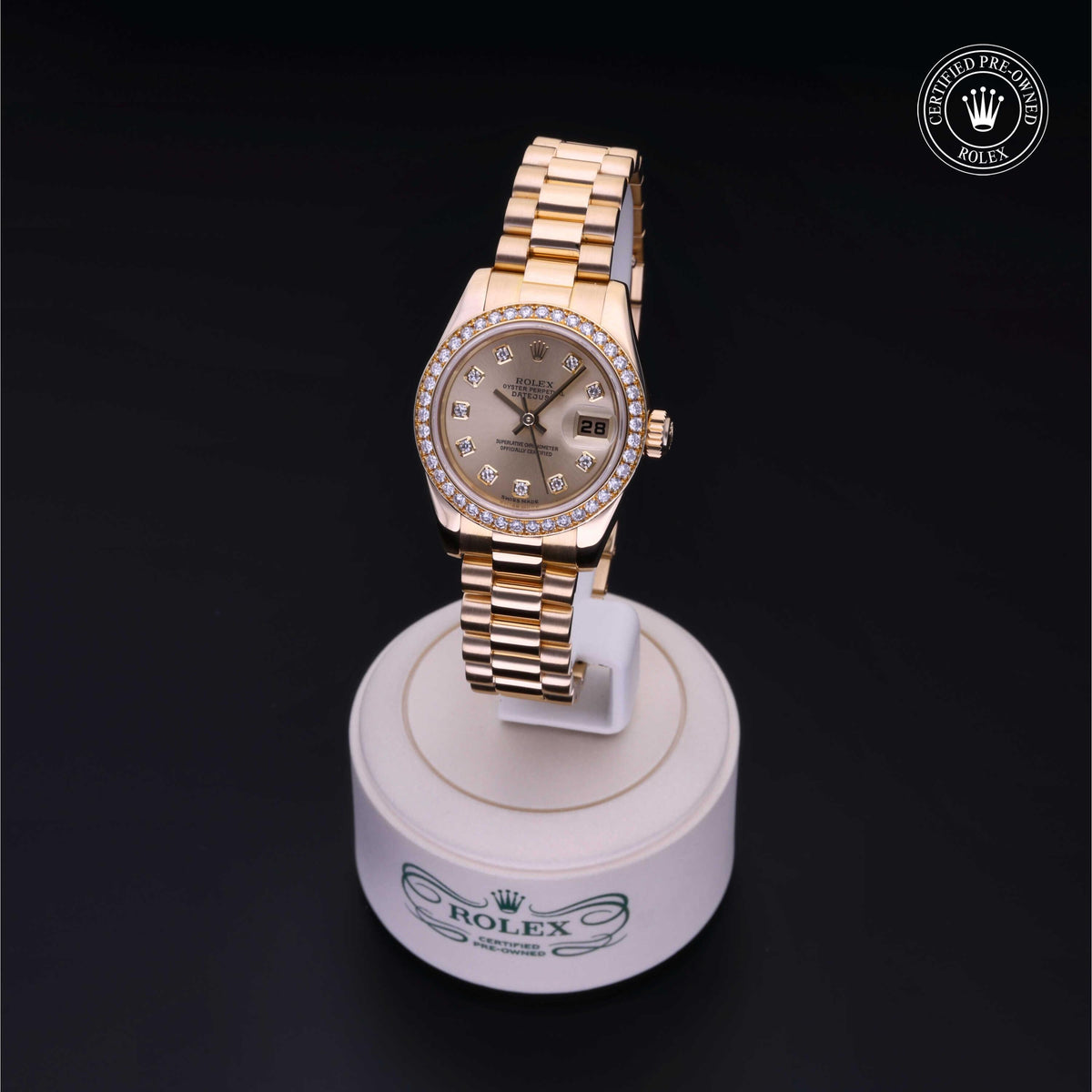 Rolex Certified Pre-Owned Lady-Datejust 26 M179138 in 18 ct yellow gold with champagne dial, image 7 of 41