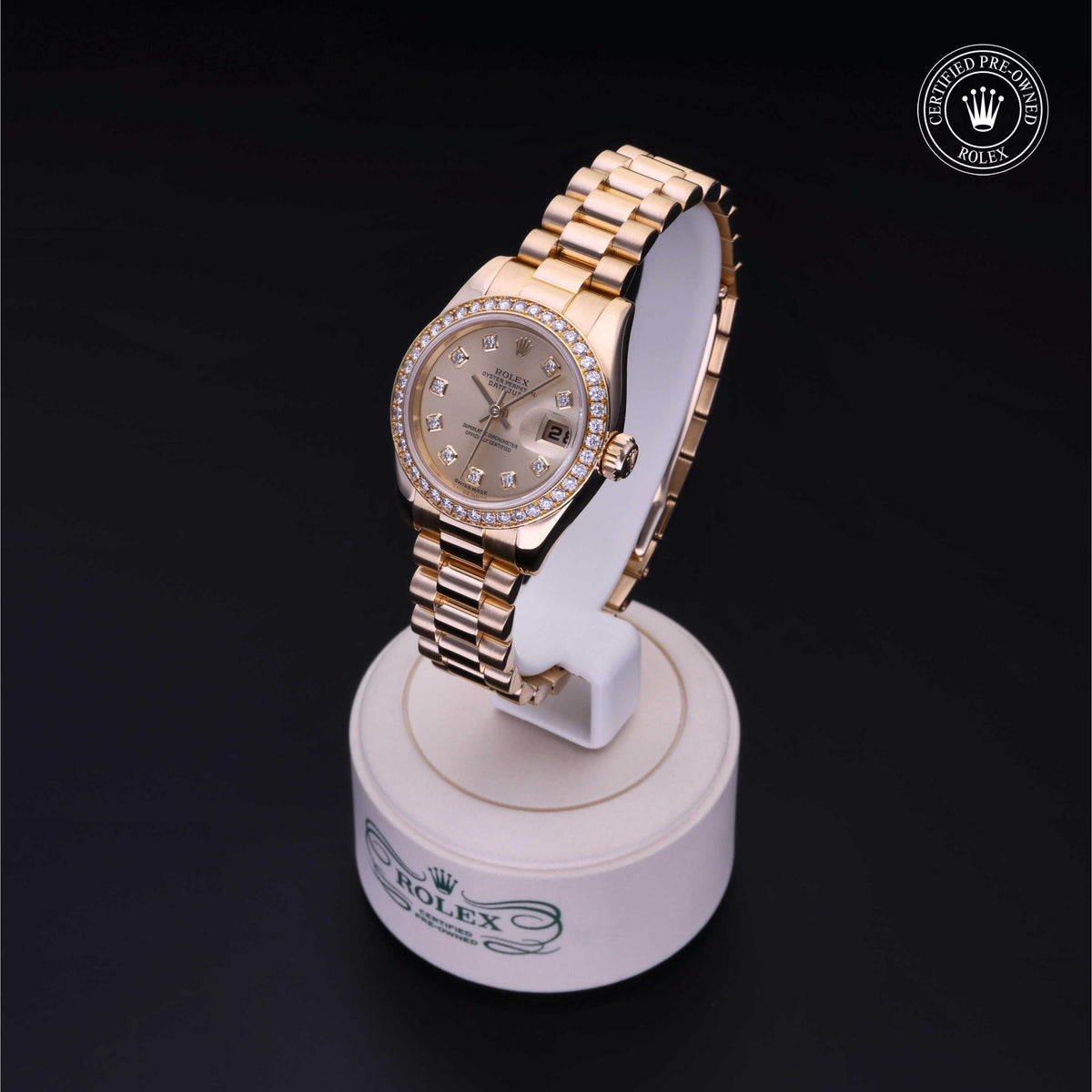 Rolex Certified Pre-Owned Lady-Datejust 26 M179138 in 18 ct yellow gold with champagne dial, image 9 of 41