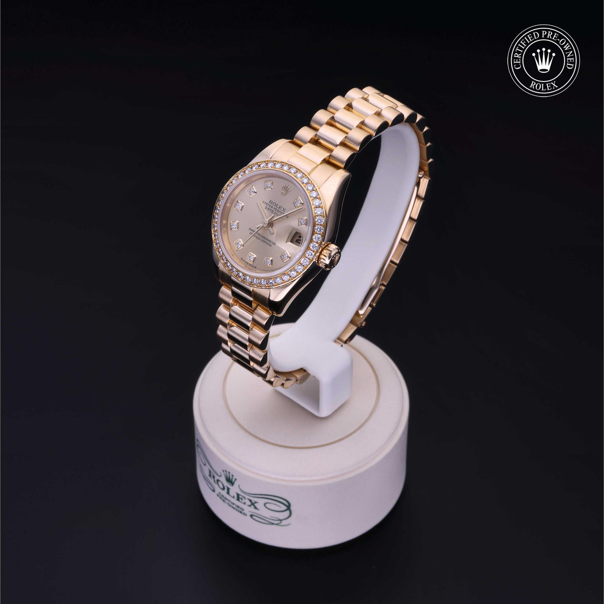 Rolex Certified Pre-Owned Lady-Datejust 26 M179138 in 18 ct yellow gold with champagne dial, image 10 of 41