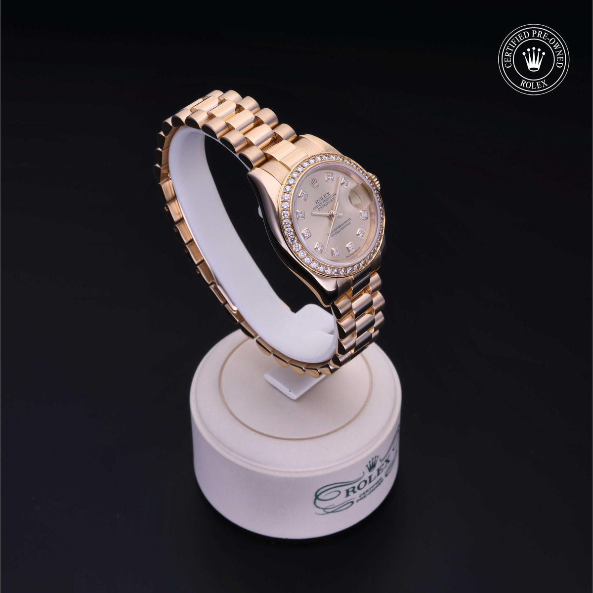 Rolex Certified Pre-Owned Lady-Datejust 26 M179138 in 18 ct yellow gold with champagne dial, image 37 of 41