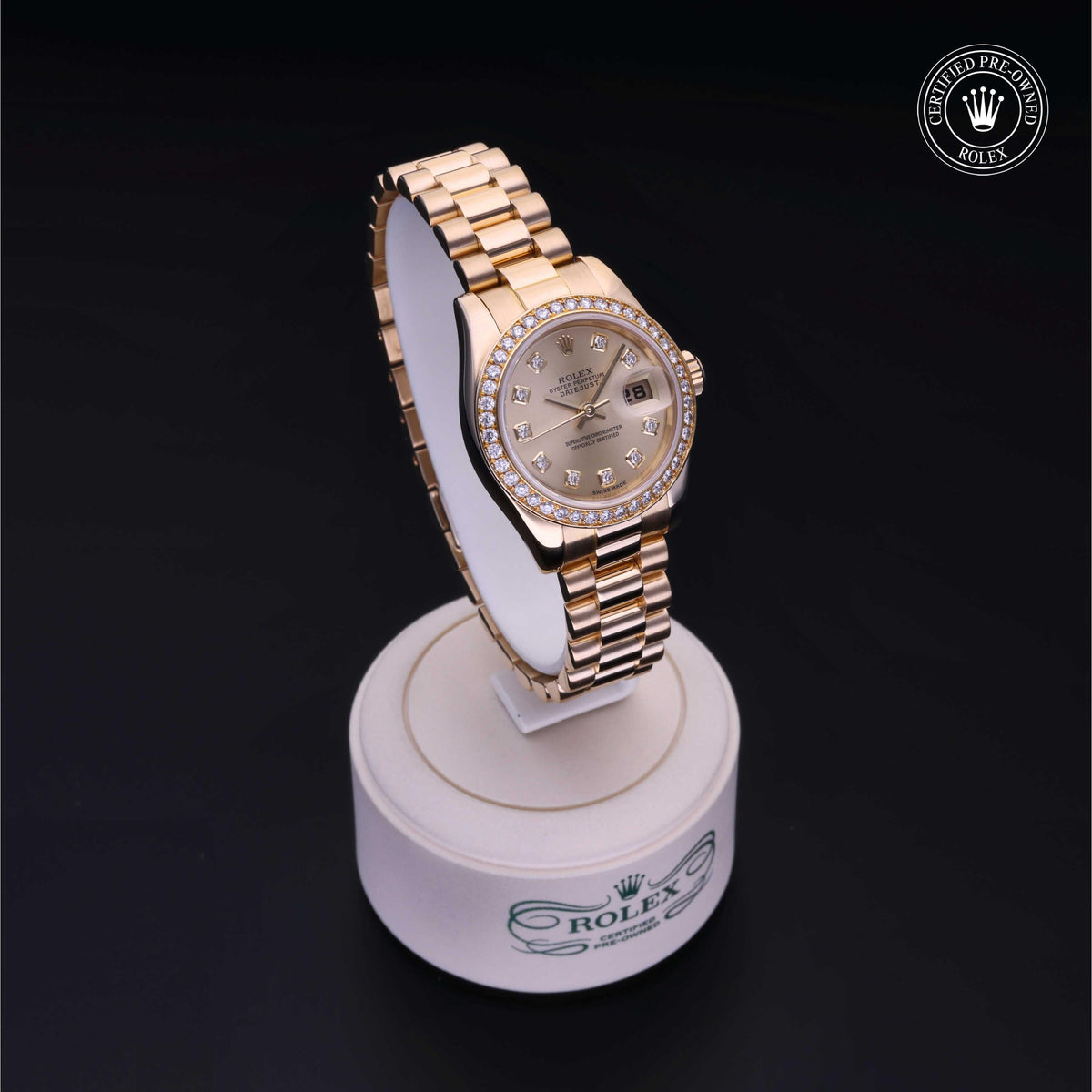 Rolex Certified Pre-Owned Lady-Datejust 26 M179138 in 18 ct yellow gold with champagne dial, image 39 of 41