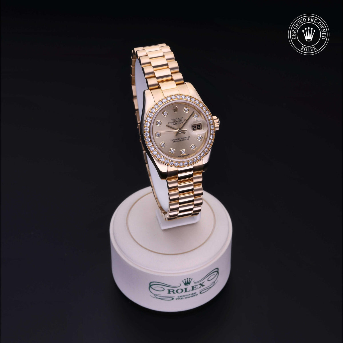 Rolex Certified Pre-Owned Lady-Datejust 26 M179138 in 18 ct yellow gold with champagne dial, image 40 of 41