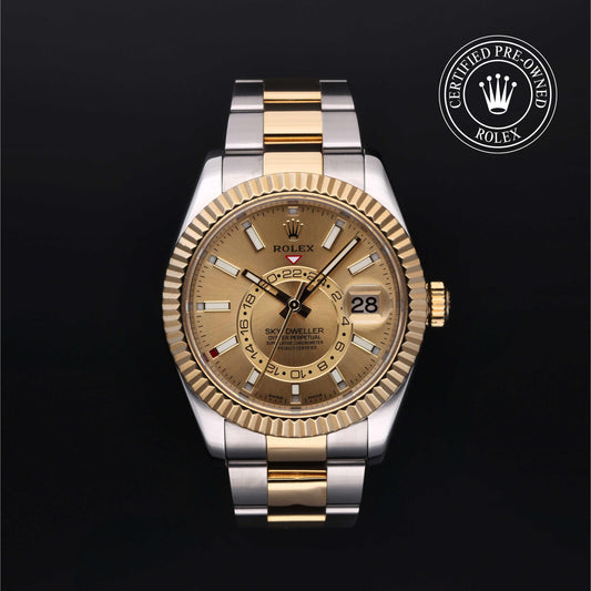 Rolex Certified Pre-Owned Sky-Dweller M326933 in Oystersteel and yellow gold with champagne dial, image 1 of 41